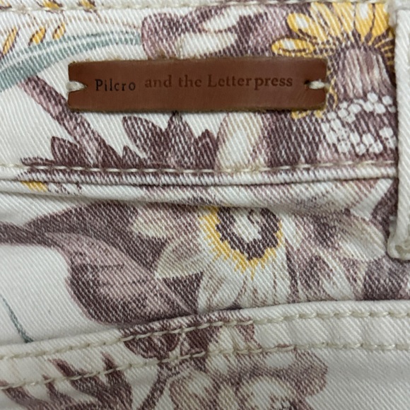 Pilcro and the Letterpress Cream-Pink Floral High Rise Bootcut Flare size 25 - Picture 11 of 11